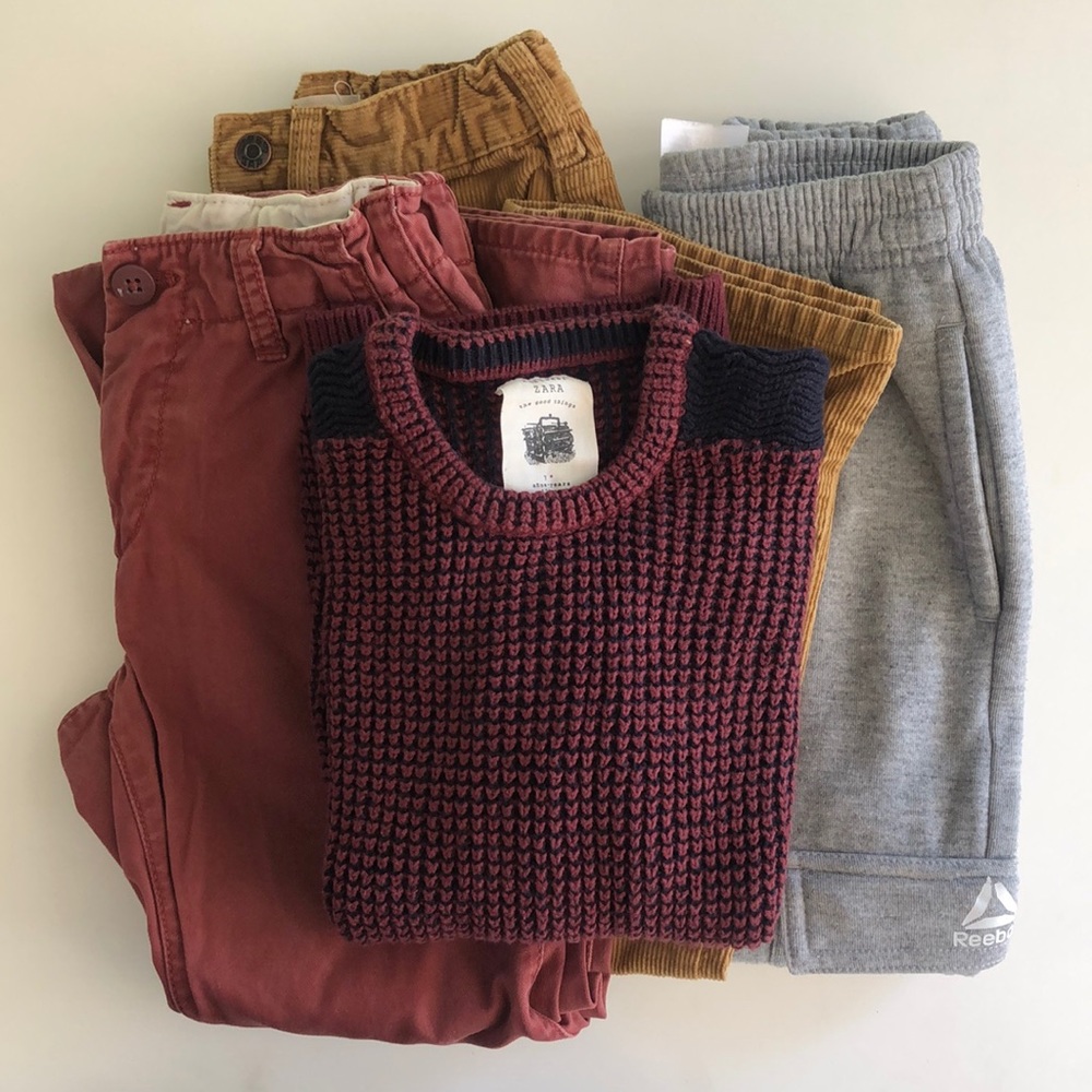 Boys’ Sweater and Pants bundle, Zara&Gap, Size 6-7